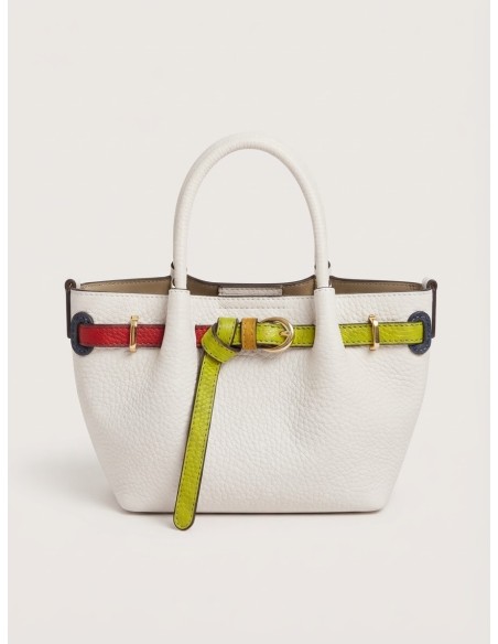 Sac Cabas Blanc Ceinture Verte | Zerda
