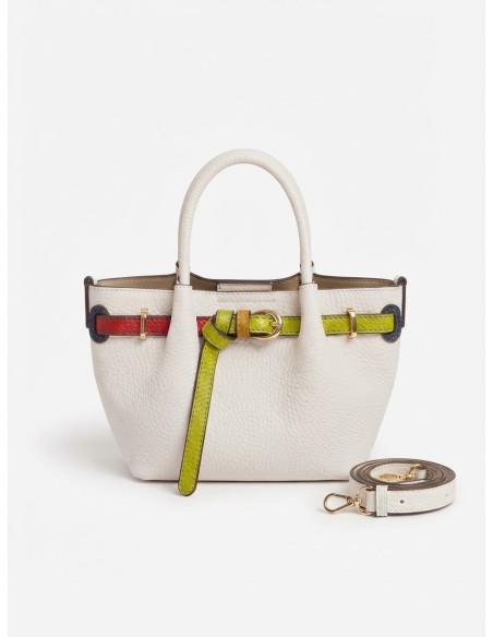 Sac Cabas Blanc Ceinture Verte | Zerda