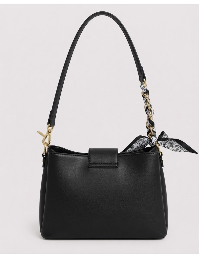 Sac Porté Épaule Noir Foulard Bandana | Zerda