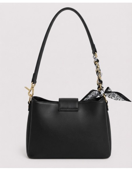 Sac Porté Épaule Noir Foulard Bandana | Zerda