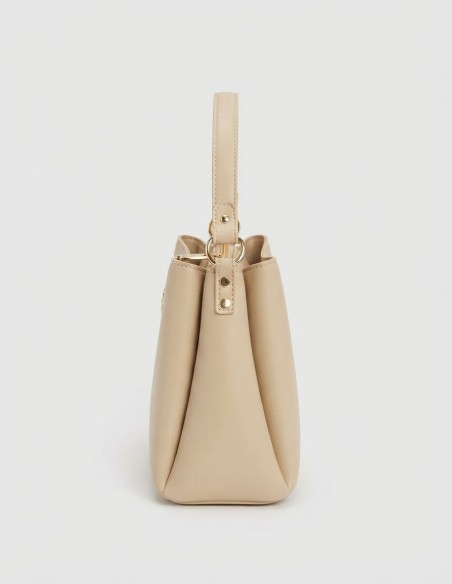Sac Porté Épaule Beige Fermoir Doré | Zerda