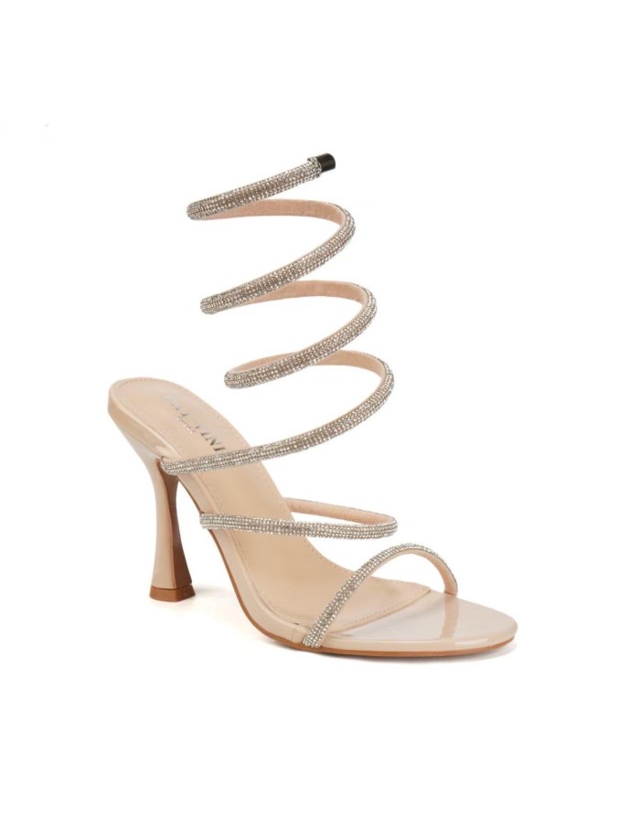 CHAUSSURE SPIRALE STRASS NUDE - FEMME