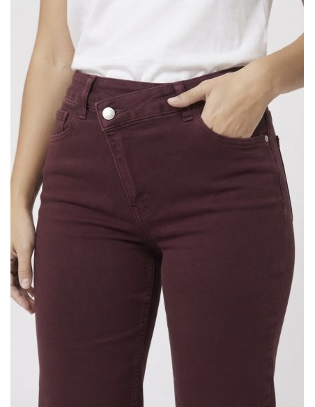 Jean Bordeaux Flare Taille Haute | Zerda