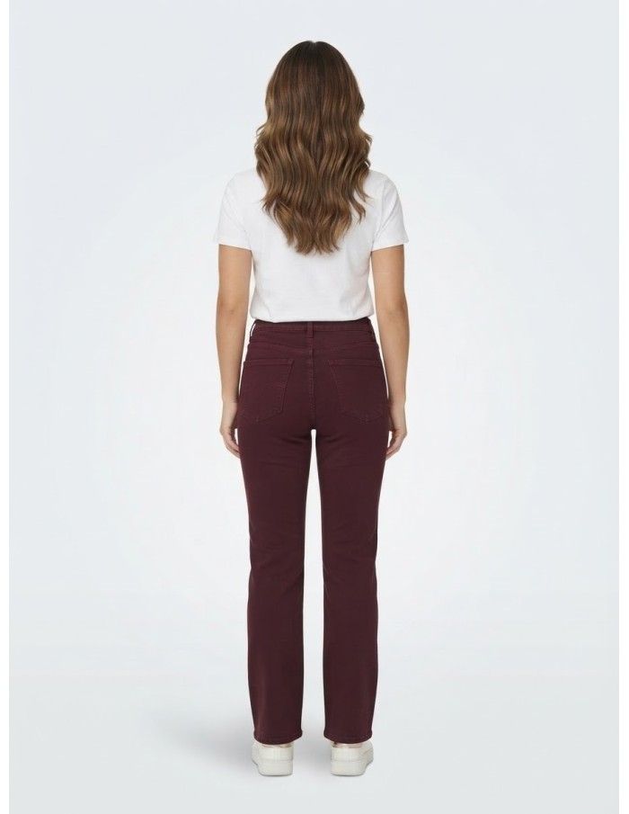 Jean Bordeaux Flare Taille Haute | Zerda
