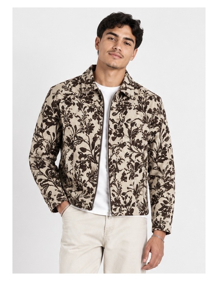 Veste Fleurie Homme Jacquard | Zerda