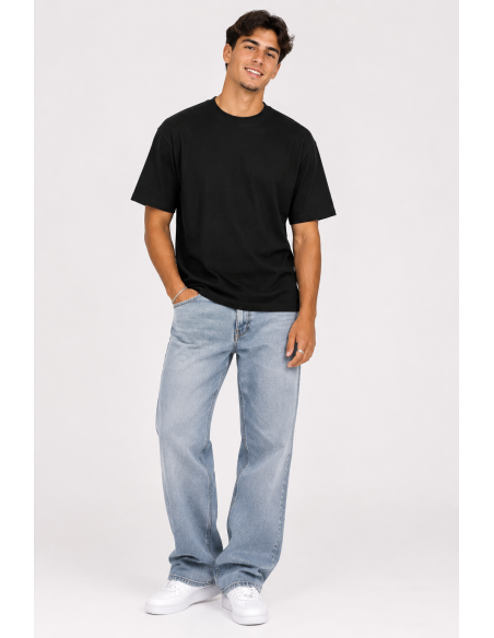 T-Shirt Basique Noir Homme Coton | Zerda