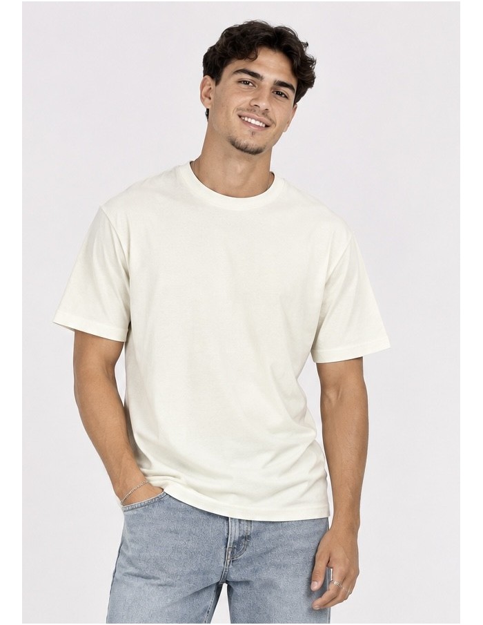 T-Shirt Basique Beige Homme Coton | Zerda