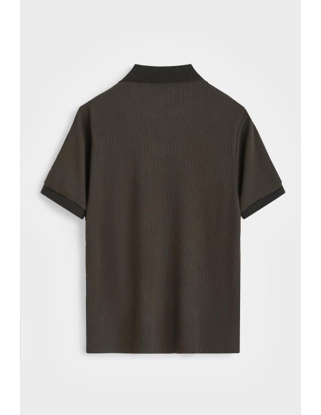Polo Marron Homme Col Ouvert | Zerda