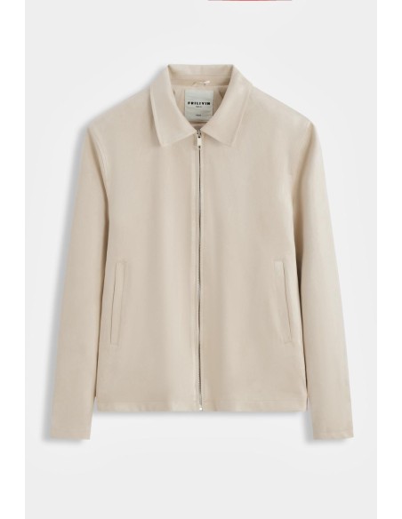 Veste Col Chemise Beige Homme | Zerda