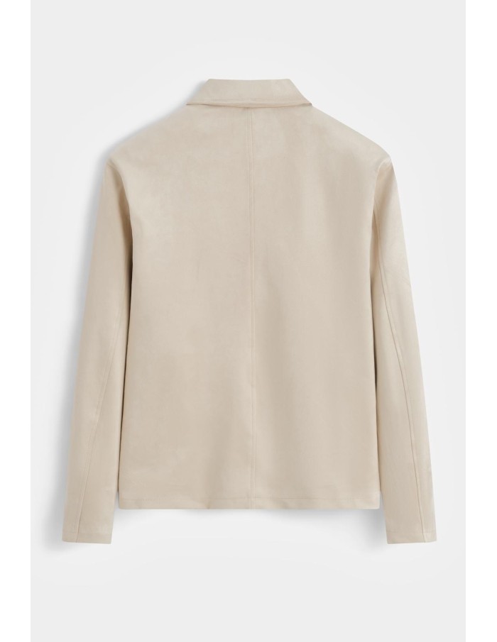 Veste Col Chemise Beige Homme | Zerda
