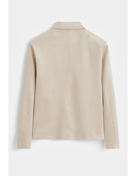 Veste Col Chemise Beige Homme | Zerda