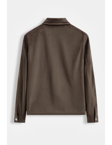 Veste Col Chemise Marron Homme | Zerda