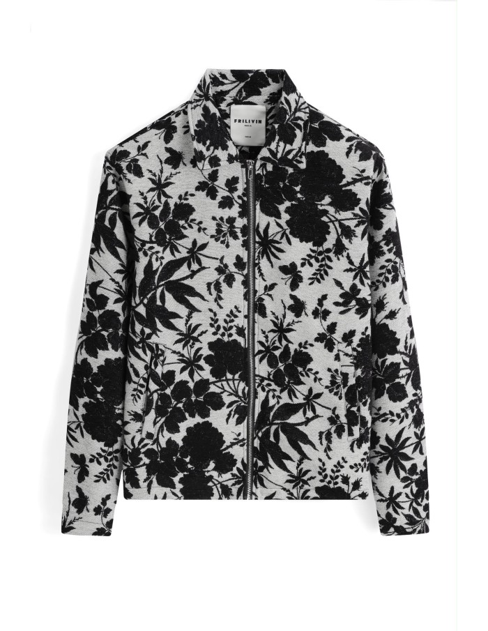 Veste Fleurie Grise Homme Motifs Floraux | Zerda