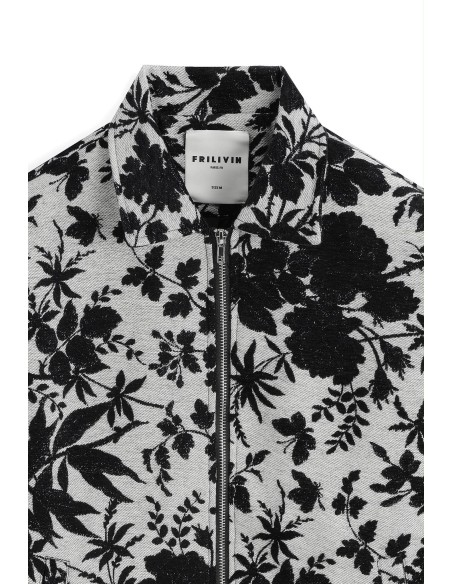 Veste Fleurie Grise Homme Motifs Floraux | Zerda