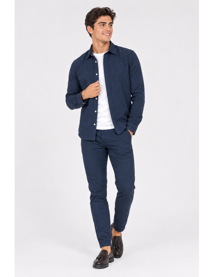 Pantalon Chino Bleu Marine Homme | Zerda