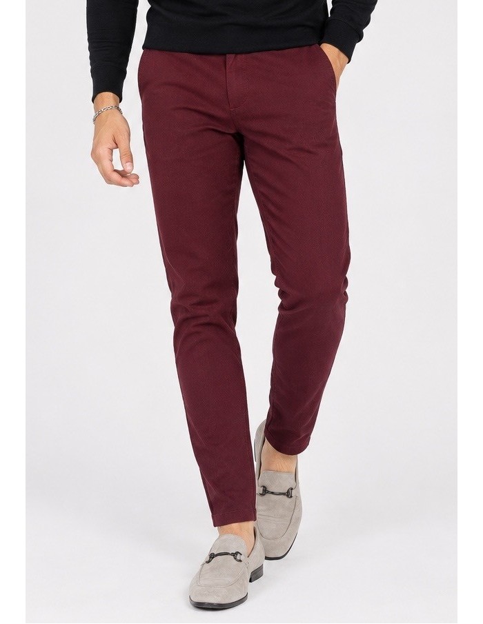 Pantalon Chino Bordeaux Homme | Zerda