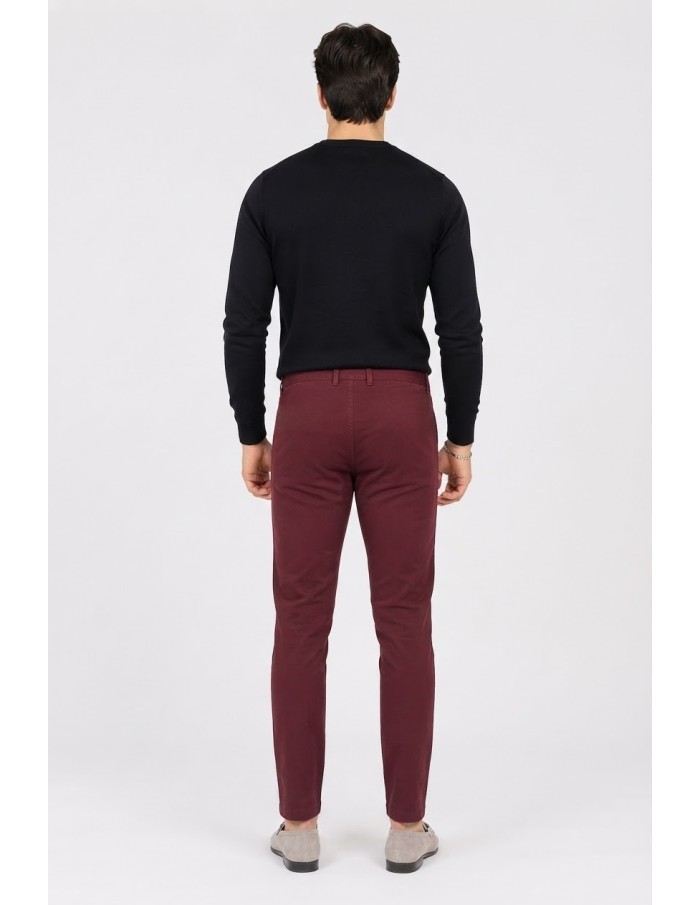 Pantalon Chino Bordeaux Homme | Zerda