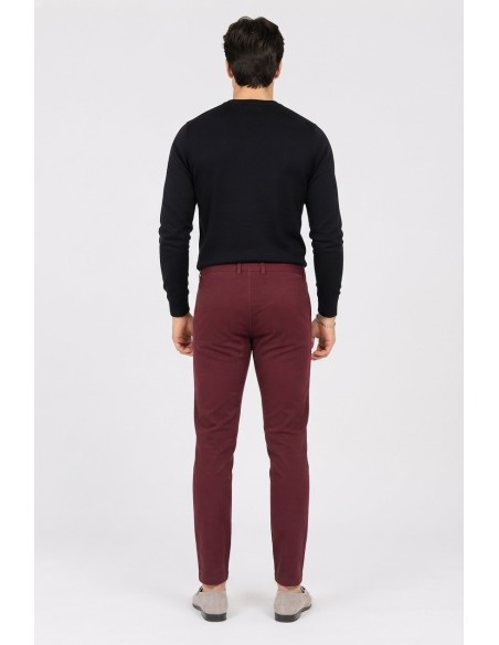 Pantalon Chino Bordeaux Homme | Zerda