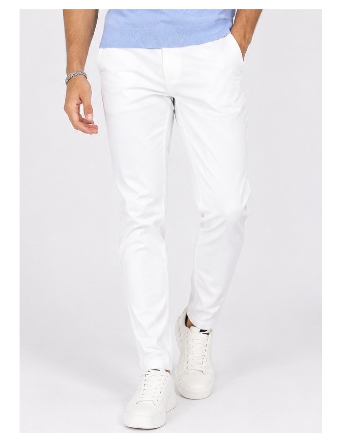 Pantalon Chino Blanc Homme | Zerda