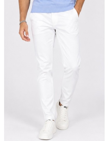 Pantalon Chino Blanc Homme | Zerda