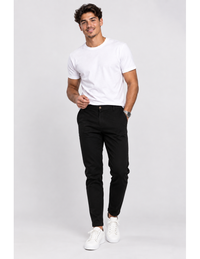 Pantalon Chino Noir Homme | Zerda
