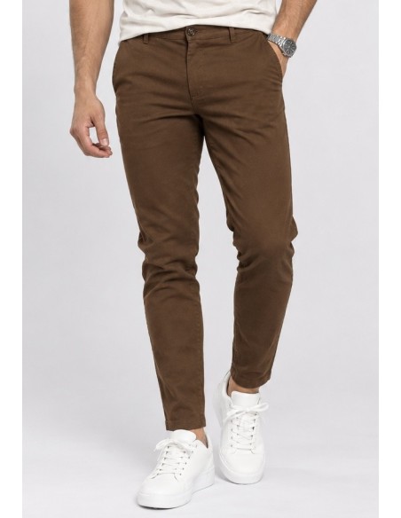 Pantalon Chino Marron Homme | Zerda