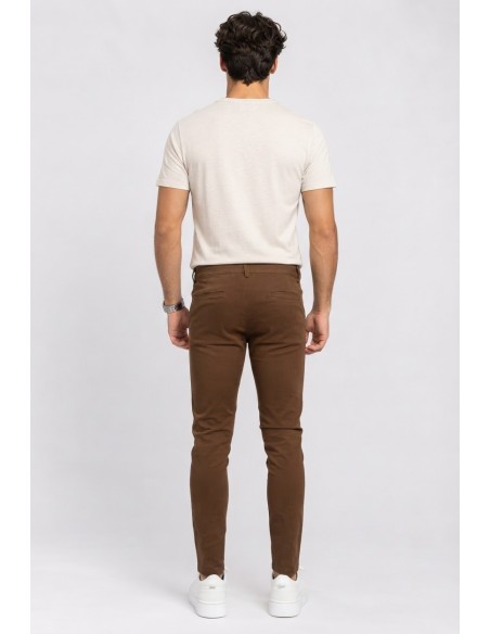 Pantalon Chino Marron Homme | Zerda