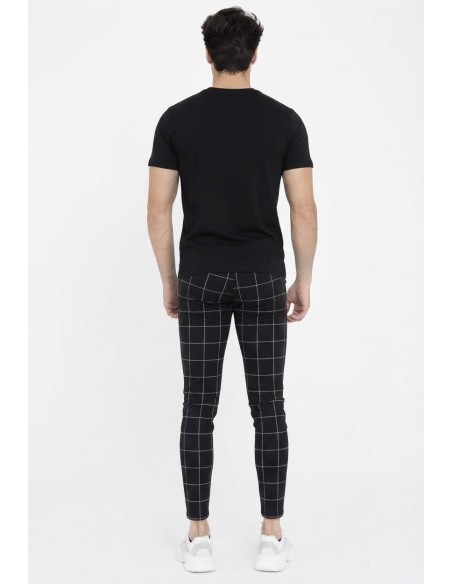 Pantalon Carreaux Noir Homme | Zerda