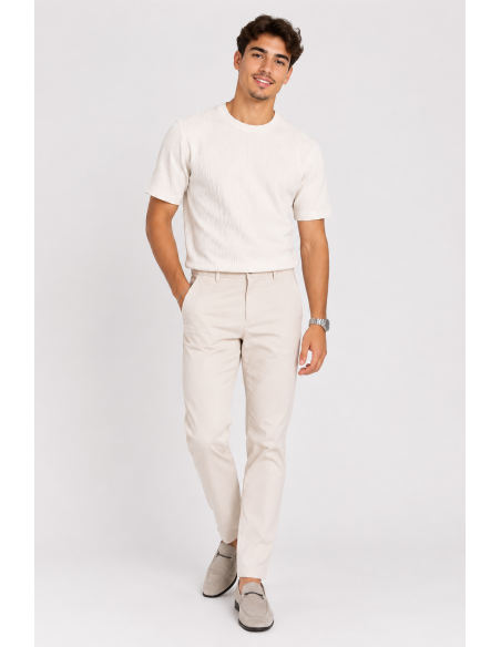 Pantalon Chino Beige Clair Homme | Zerda