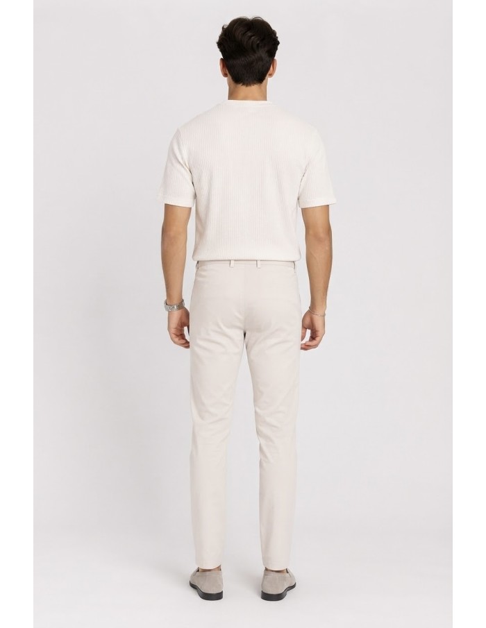 Pantalon Chino Beige Clair Homme | Zerda
