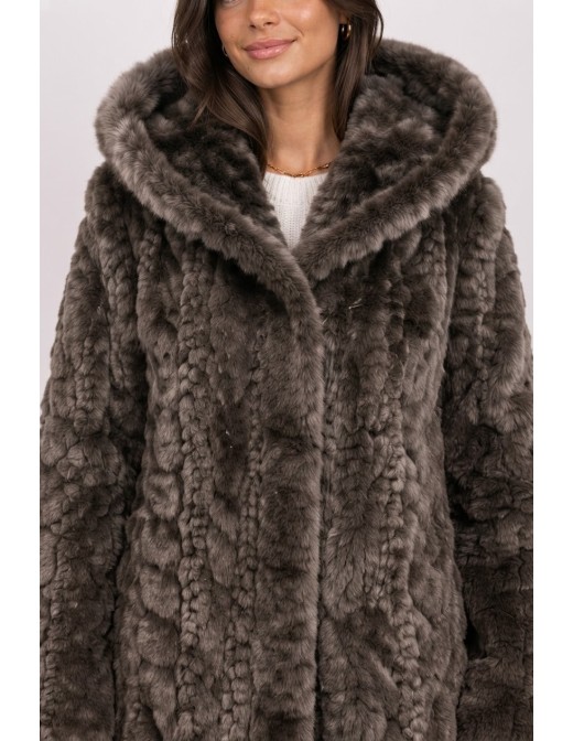 Manteau Fausse Fourrure Marron Femme | Zerda 2