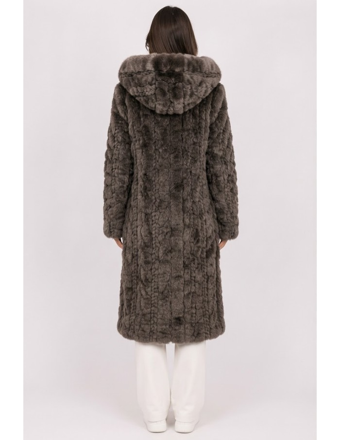 Manteau Fausse Fourrure Marron Femme | Zerda