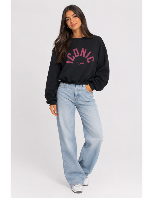 Sweat Iconic Club Noir Femme | Zerda 2