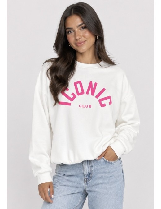 Sweat Iconic Club Blanc Femme | Zerda