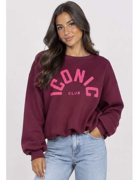 Sweat Iconic Club Bordeaux Femme | Zerda