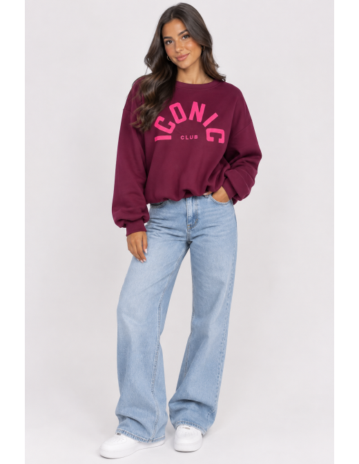 Sweat Iconic Club Bordeaux Femme | Zerda 2