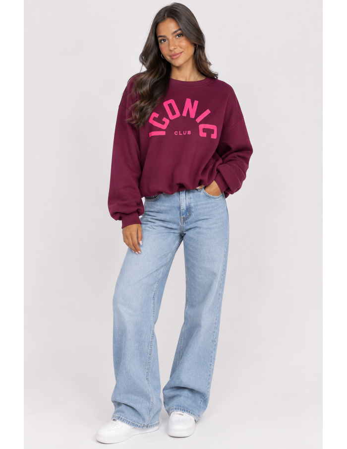 Sweat Iconic Club Bordeaux Femme | Zerda