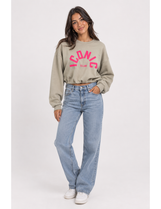 Sweat Iconic Club Taupe Femme | Zerda 2