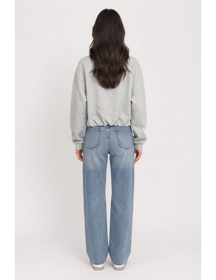 Sweat Iconic Club Gris Chiné Femme | Zerda