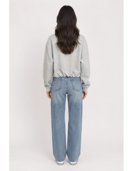 Sweat Iconic Club Gris Chiné Femme | Zerda