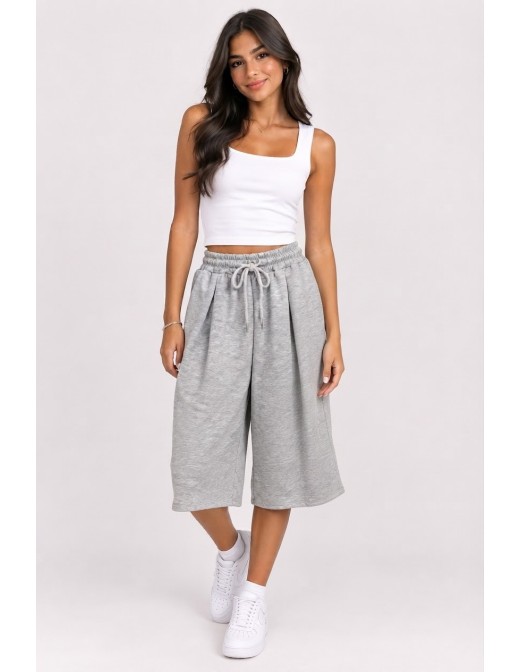 Pantacourt Jogging Gris Chiné Femme | Zerda 2