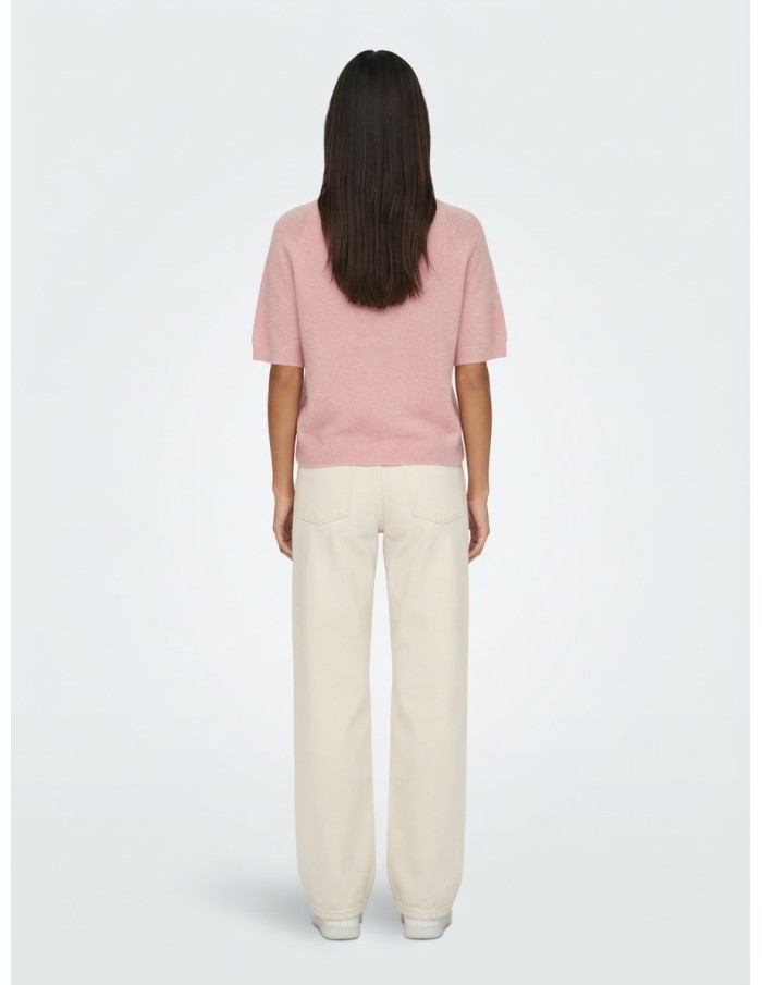 Pull Manches Courtes Rose Femme | Zerda