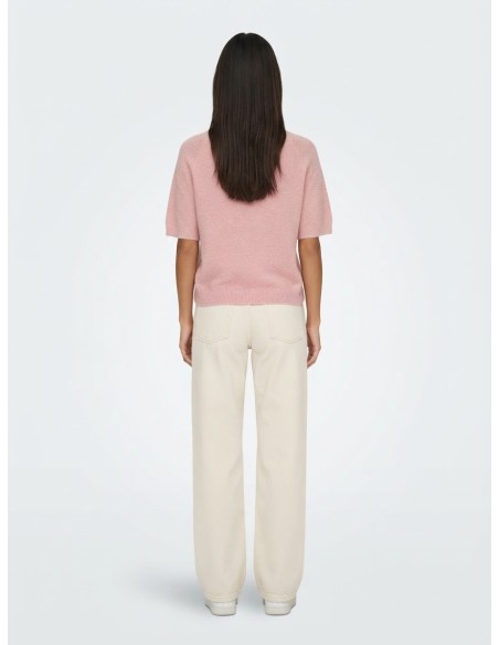 Pull Manches Courtes Rose Femme | Zerda