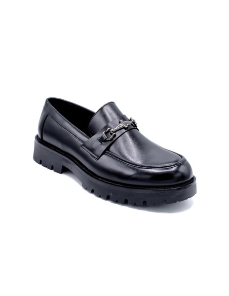 MOCASSIN NOIR MORS SEMELLE CRANTÉE - HOMME