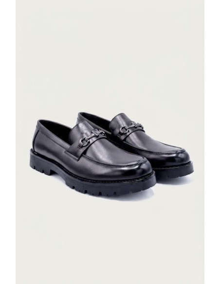 MOCASSIN NOIR MORS SEMELLE CRANTÉE - HOMME
