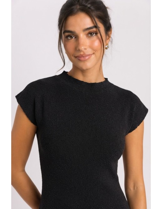 Robe Courte Maille Noire Femme | Zerda 2