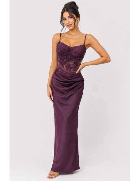 Robe Body Haut Transparent Prune Femme | Zerda