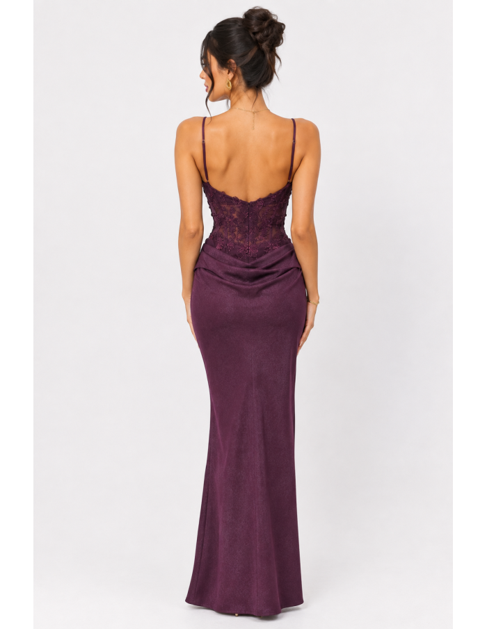 Robe Body Haut Transparent Prune Femme | Zerda