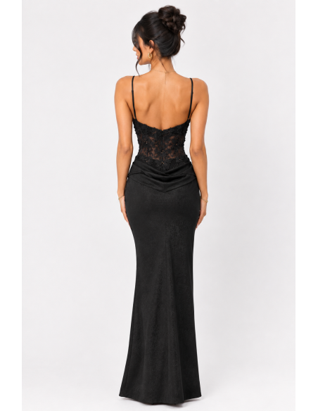 Robe Body Haut Transparent Noire Femme | Zerda