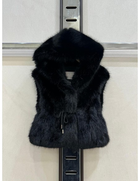 Gilet Fourrure Noir Fille 4-14 Ans | Zerda